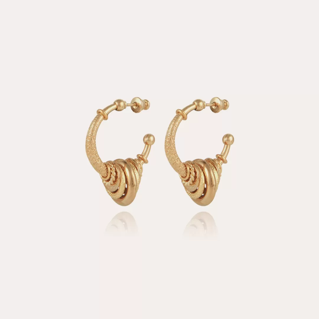 Gas Bijoux Boucles D'Oreilles Creoles Maranzana Petit Modele Dorees