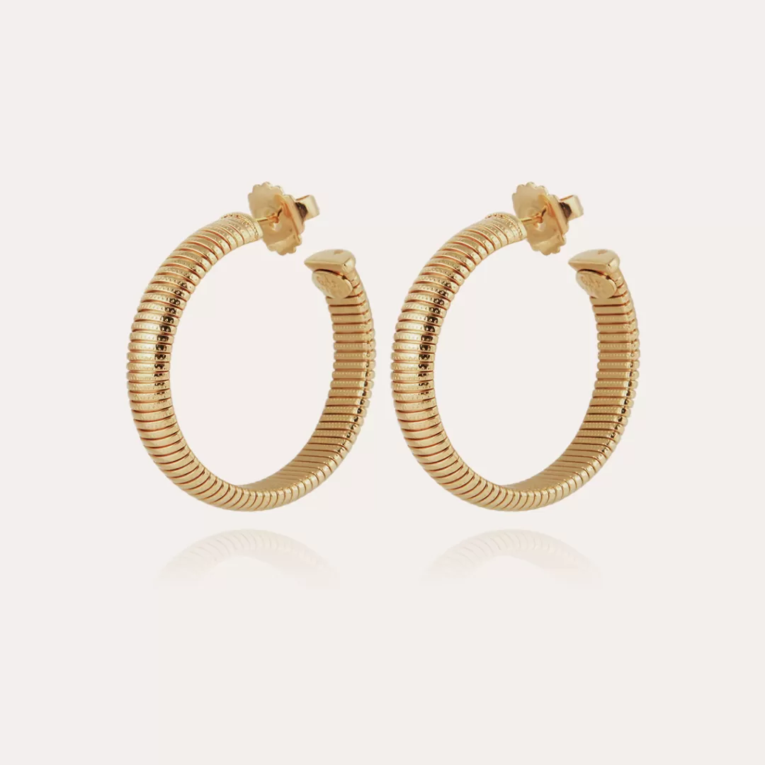 Gas Bijoux Boucles D'Oreilles Creoles Milo Dorees