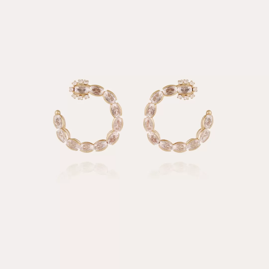 Gas Bijoux Boucles D'Oreilles Creoles Riviera Petit Modele Dorees