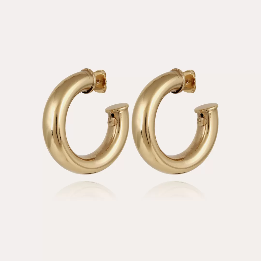 Gas Bijoux Boucles D'Oreilles Creoles Turner Dorees