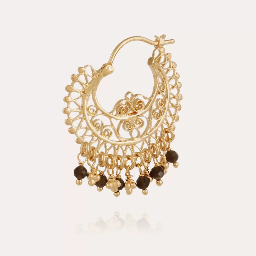 Gas Bijoux Boucles D'Oreilles Creoles Yuca Dorees