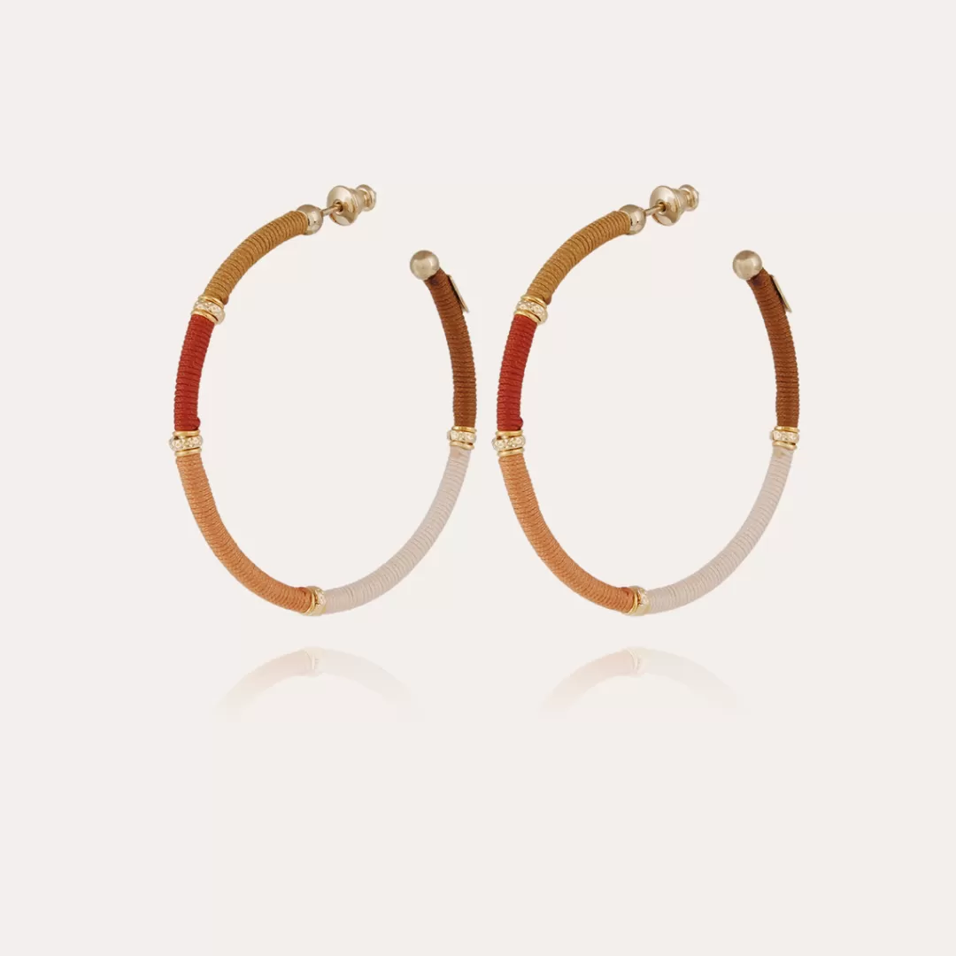 Gas Bijoux Boucles D'Oreilles Creoles Zanzifull Dorees