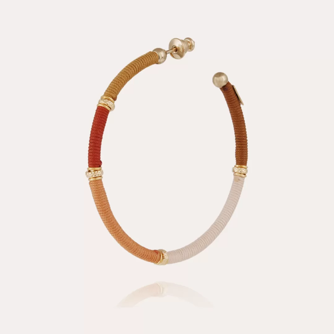 Gas Bijoux Boucles D'Oreilles Creoles Zanzifull Dorees