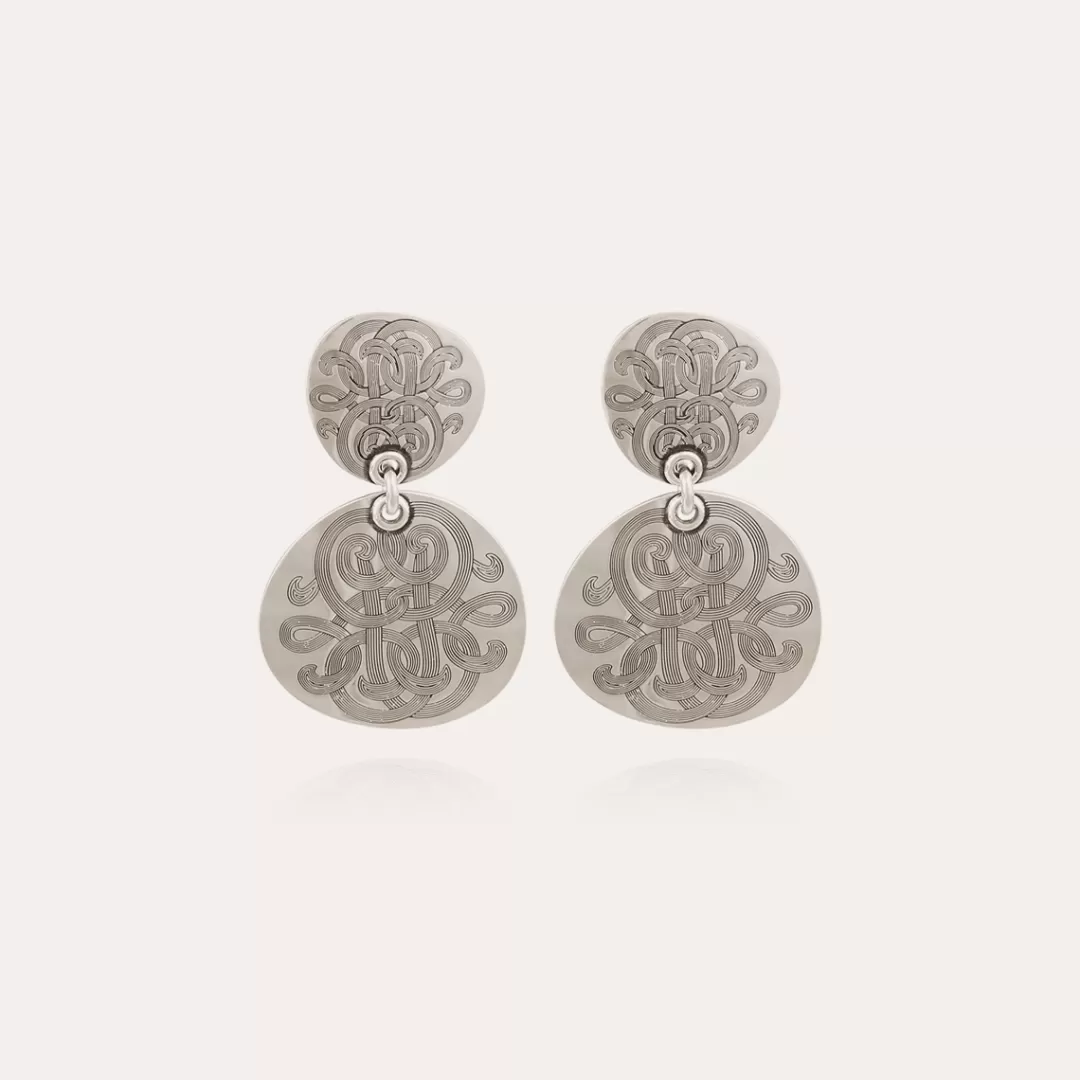 Gas Bijoux Boucles D'Oreilles Diva Double Petit Modele Argentees
