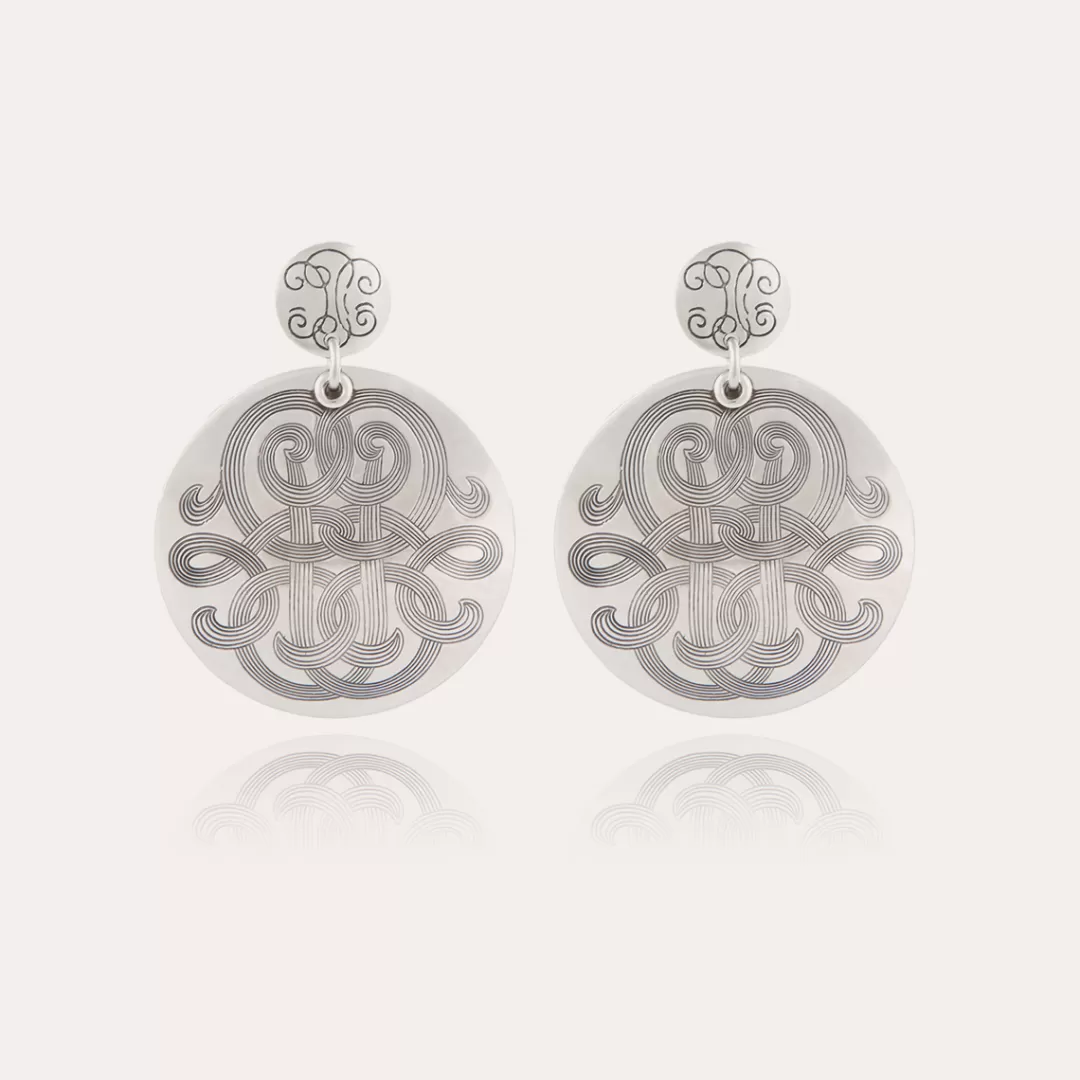 Gas Bijoux Boucles D'Oreilles Diva Grand Modele Argentees