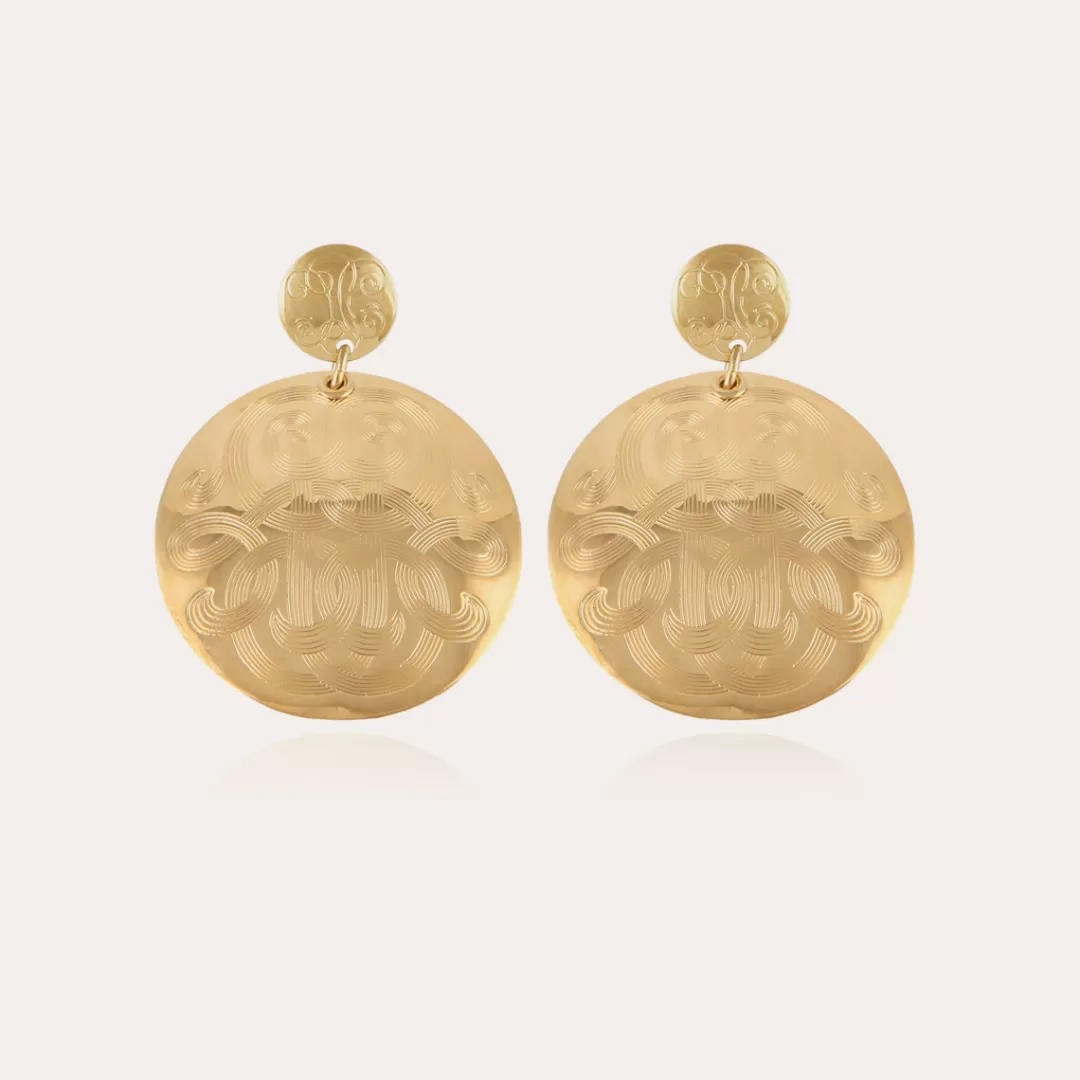 Gas Bijoux Boucles D'Oreilles Diva Grand Modele Dorees