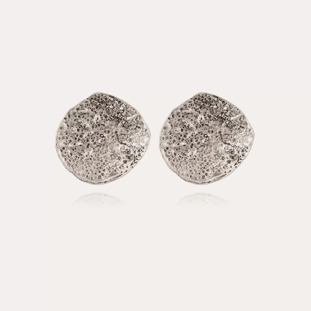 Gas Bijoux Boucles D'Oreilles Eclipse Moon Argentees