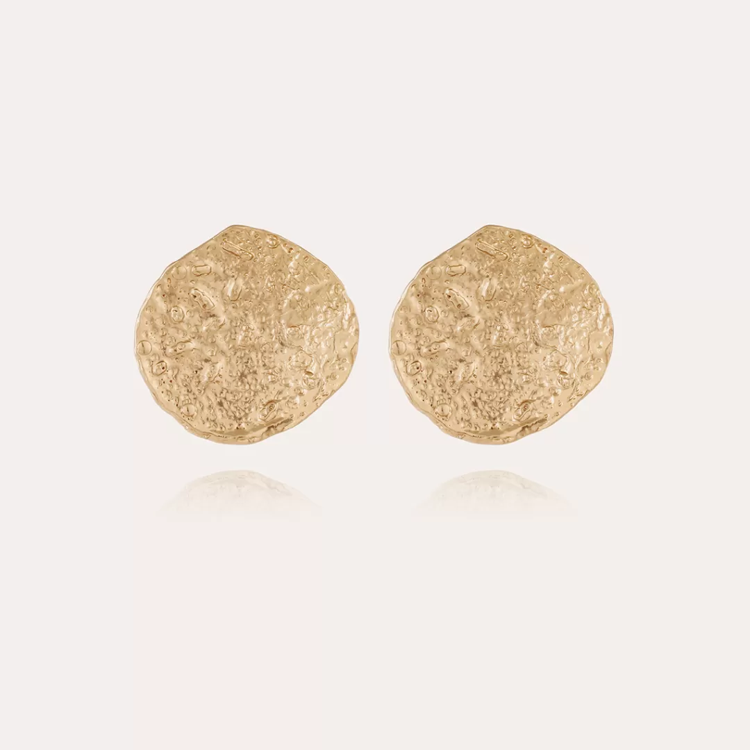 Gas Bijoux Boucles D'Oreilles Eclipse Moon Dorees