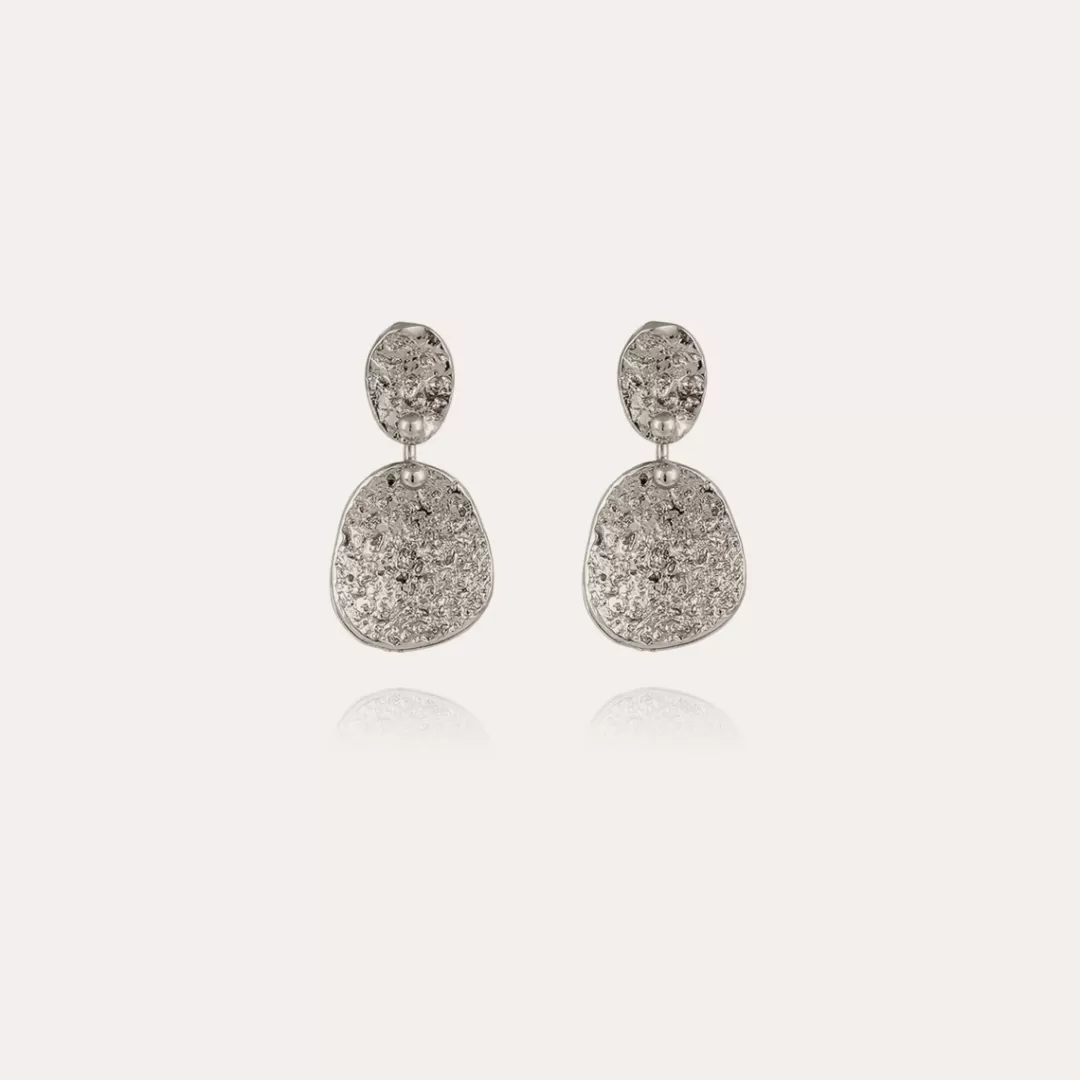 Gas Bijoux Boucles D'Oreilles Eclipse Petit Modele Argentees
