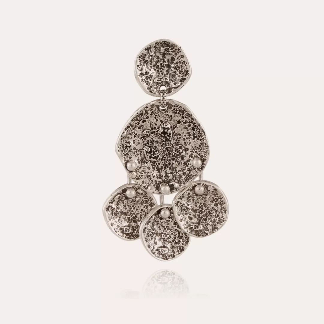 Gas Bijoux Boucles D'Oreilles Eclipse Sequin Petit Modele Argentees