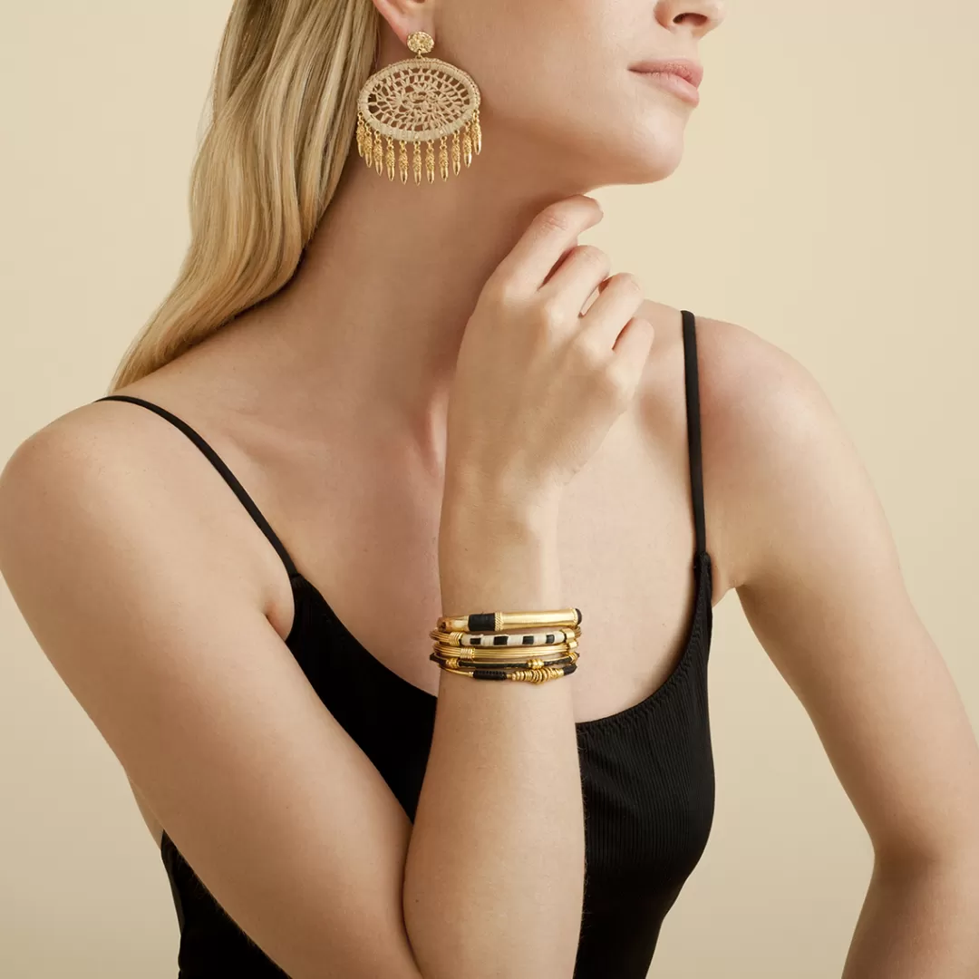 Gas Bijoux Boucles D'Oreilles Fanfan Raphia Dorees