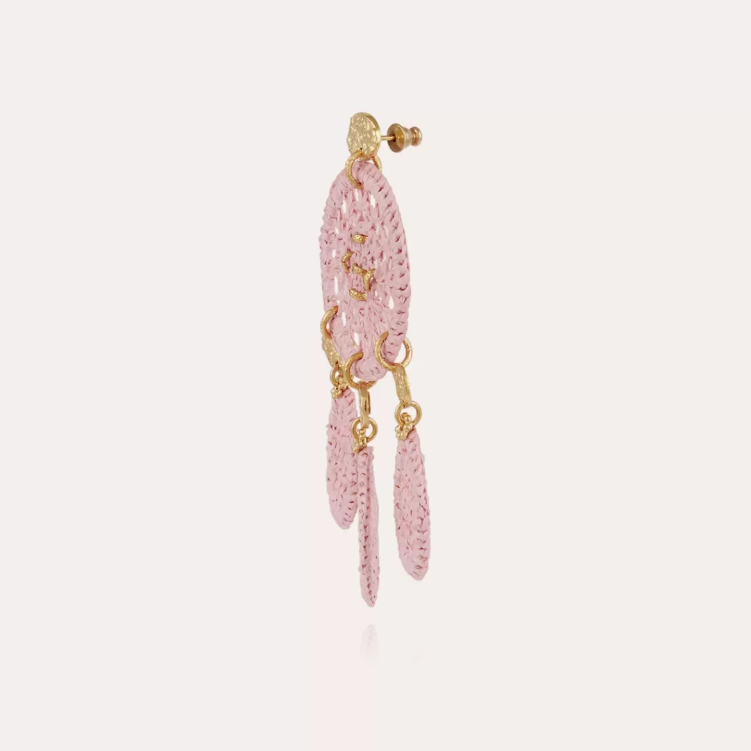 Gas Bijoux Boucles D'Oreilles Fanfaria Raphia Petit Modele Dorees