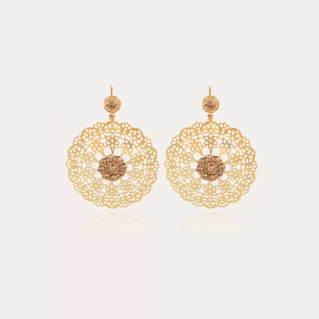Gas Bijoux Boucles D'Oreilles Flocon Petit Modele Dorees