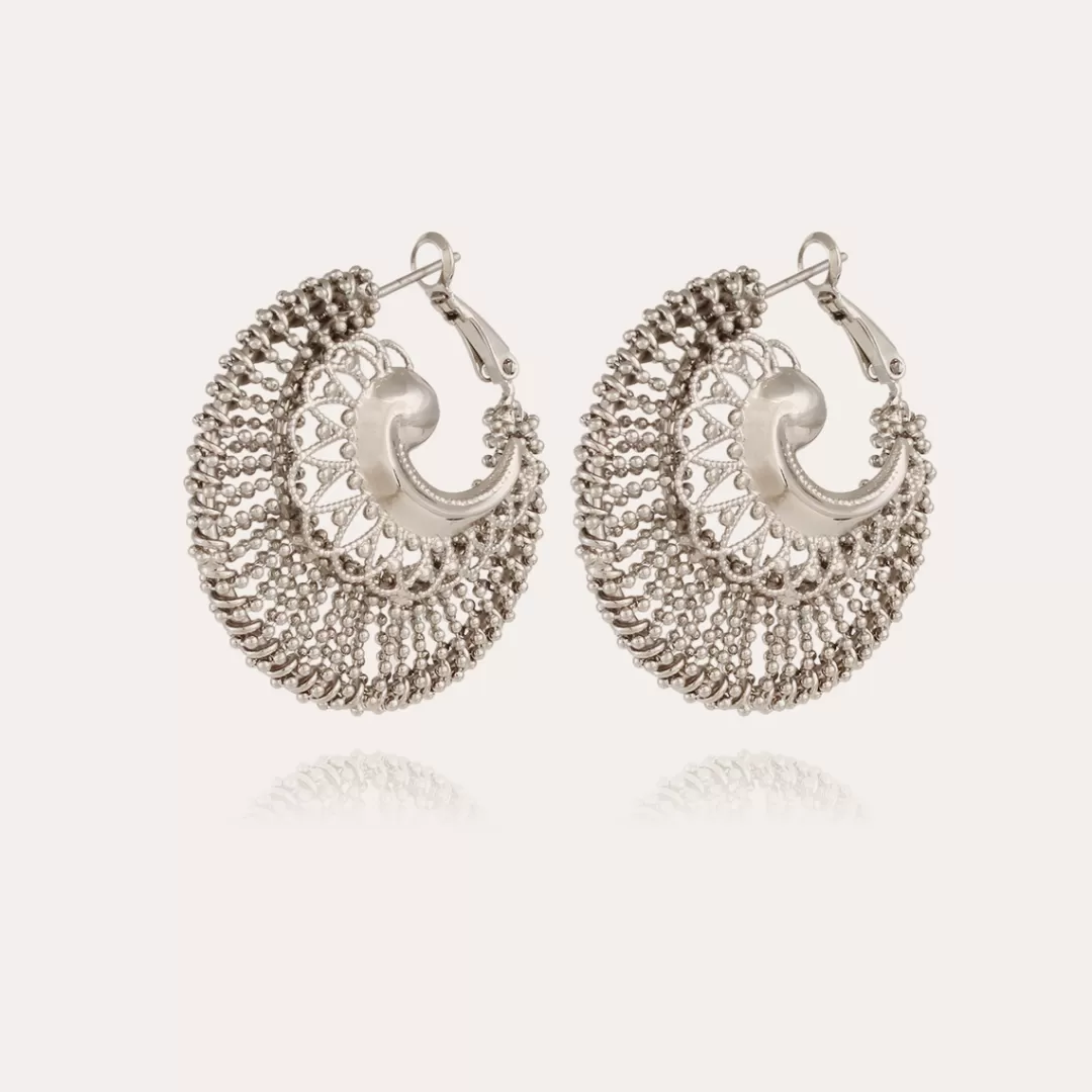 Gas Bijoux Boucles D'Oreilles Izzia Grand Modele Argentees