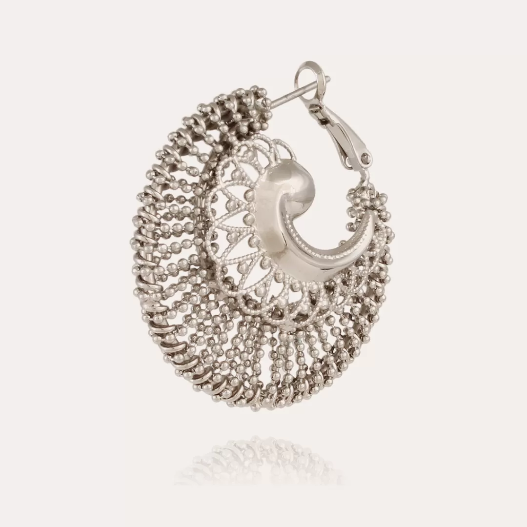 Gas Bijoux Boucles D'Oreilles Izzia Grand Modele Argentees