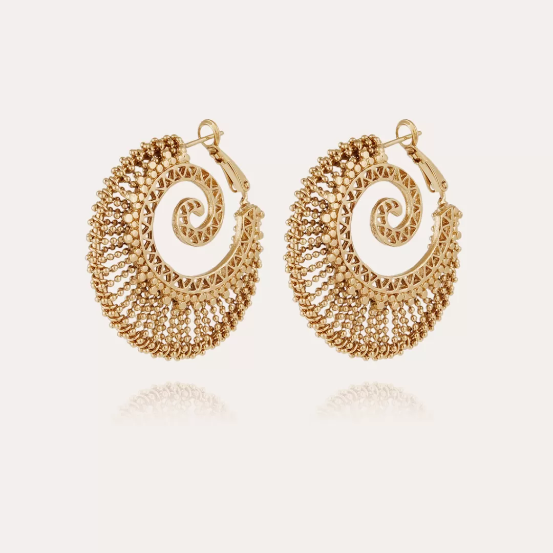 Gas Bijoux Boucles D'Oreilles Izzia Grand Modele Dorees