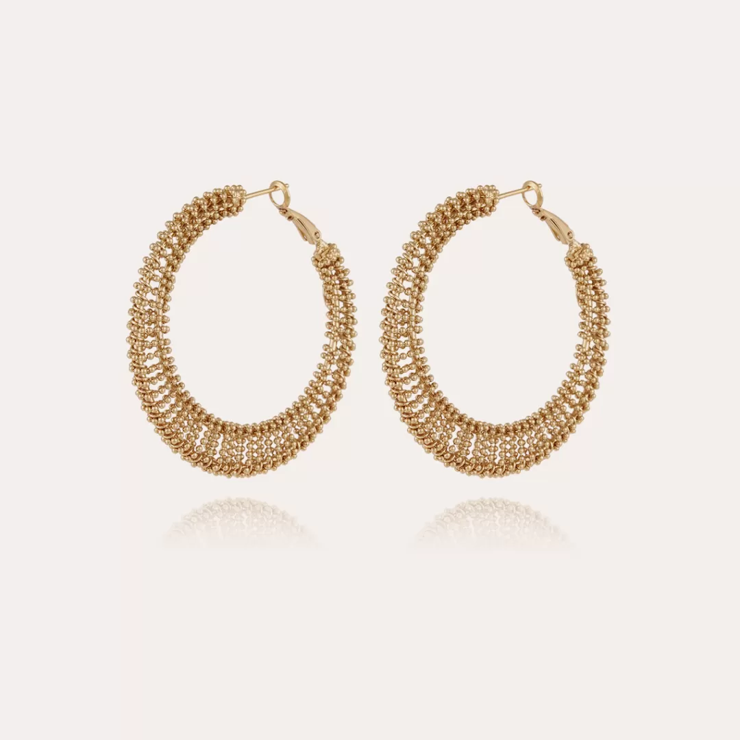 Gas Bijoux Boucles D'Oreilles Izzia Tres Grand Modele Dorees