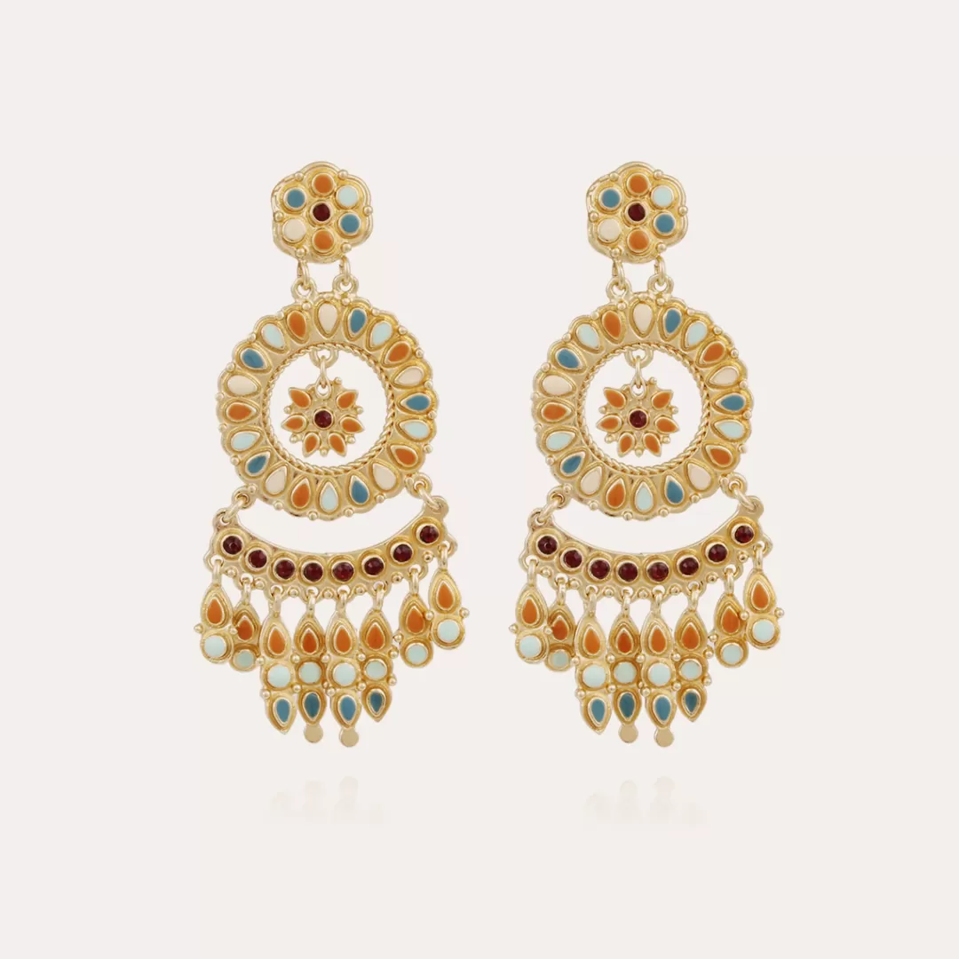 Gas Bijoux Boucles D'Oreilles Livia Email Dorees