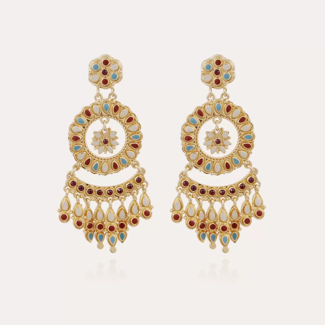 Gas Bijoux Boucles D'Oreilles Livia Email Dorees