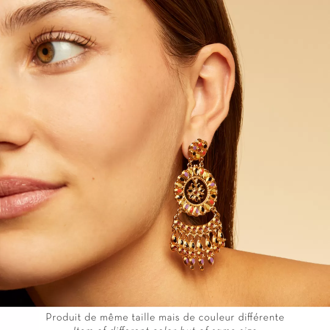 Gas Bijoux Boucles D'Oreilles Livia Email Dorees
