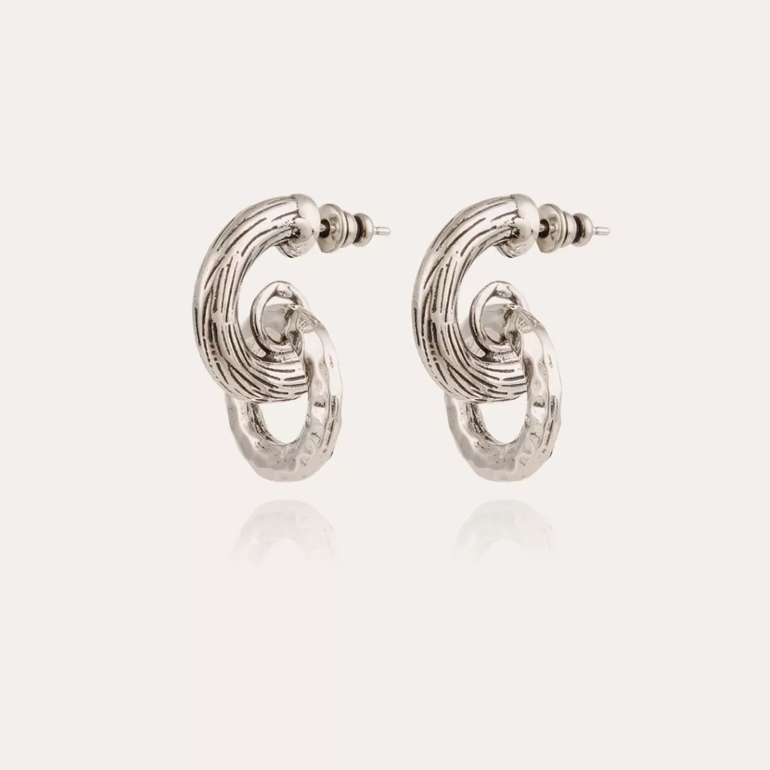 Gas Bijoux Boucles D'Oreilles Lizette Argentees
