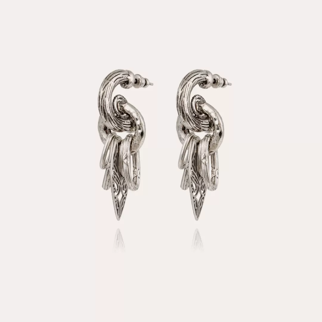 Gas Bijoux Boucles D'Oreilles Lizza Argentees