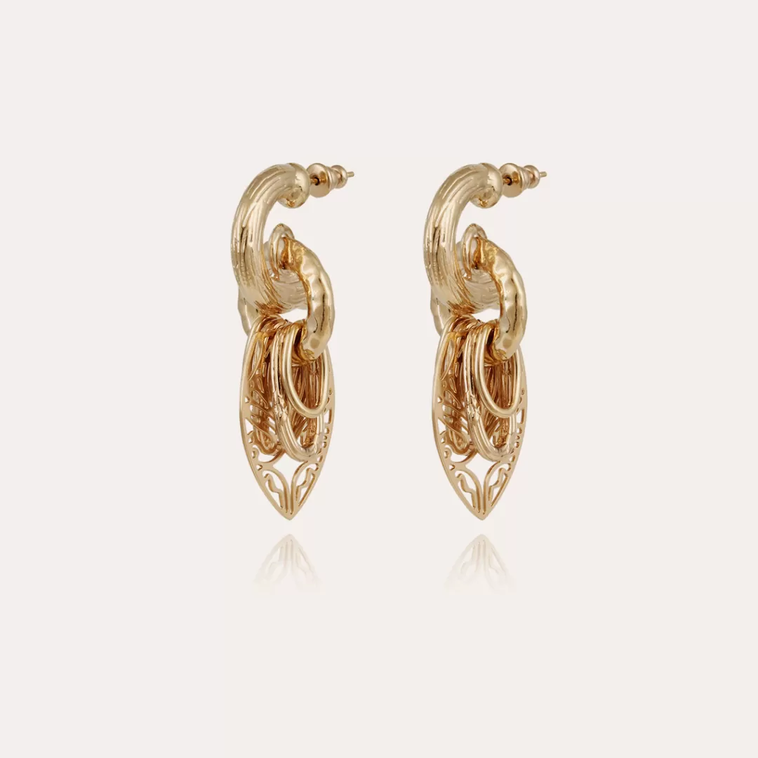 Gas Bijoux Boucles D'Oreilles Lizza Dorees