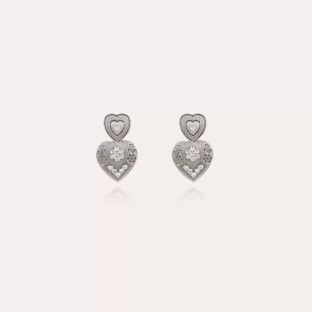 Gas Bijoux Boucles D'Oreilles Love Mini Argentees