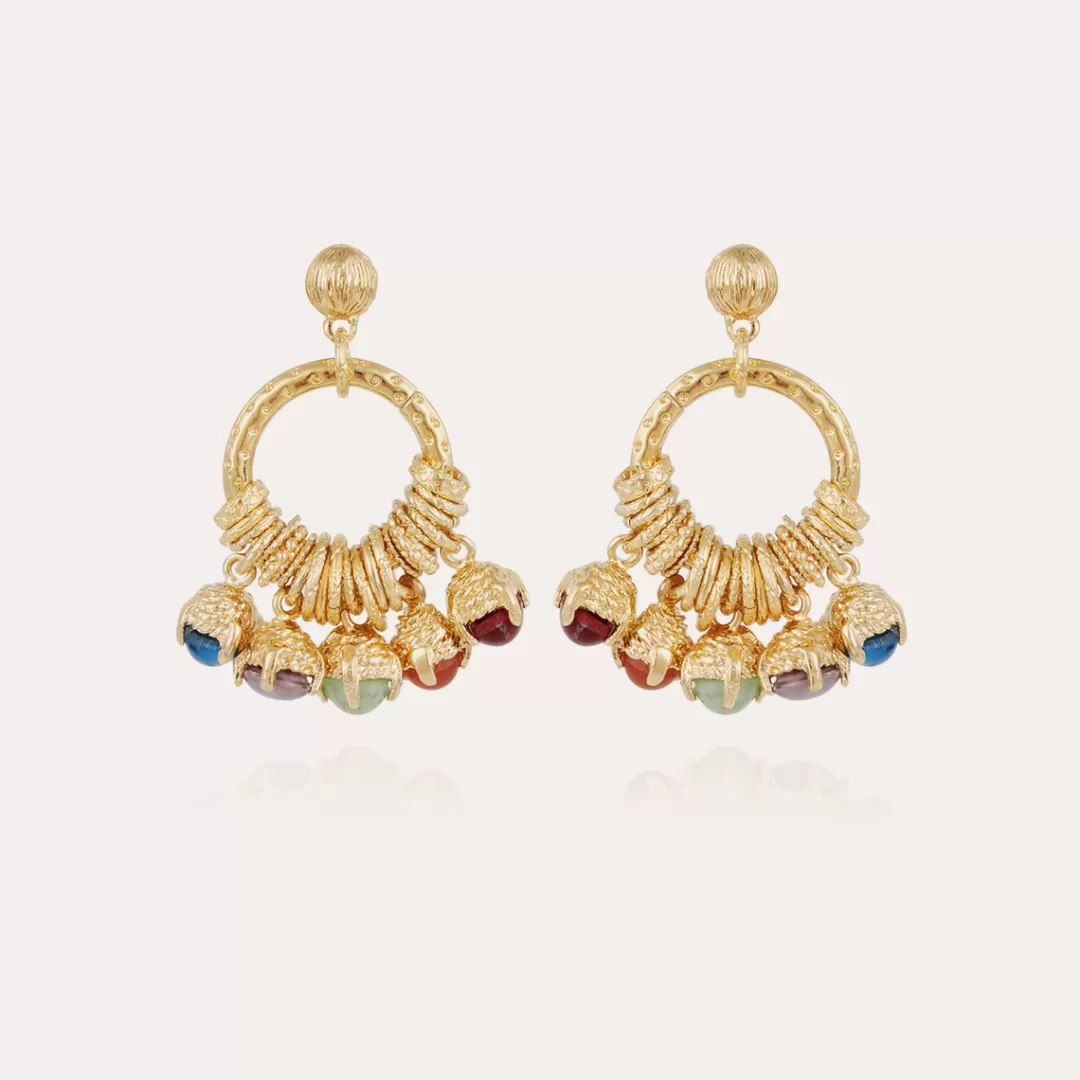 Gas Bijoux Boucles D'Oreilles Lucce Maranza Grand Modele Dorees