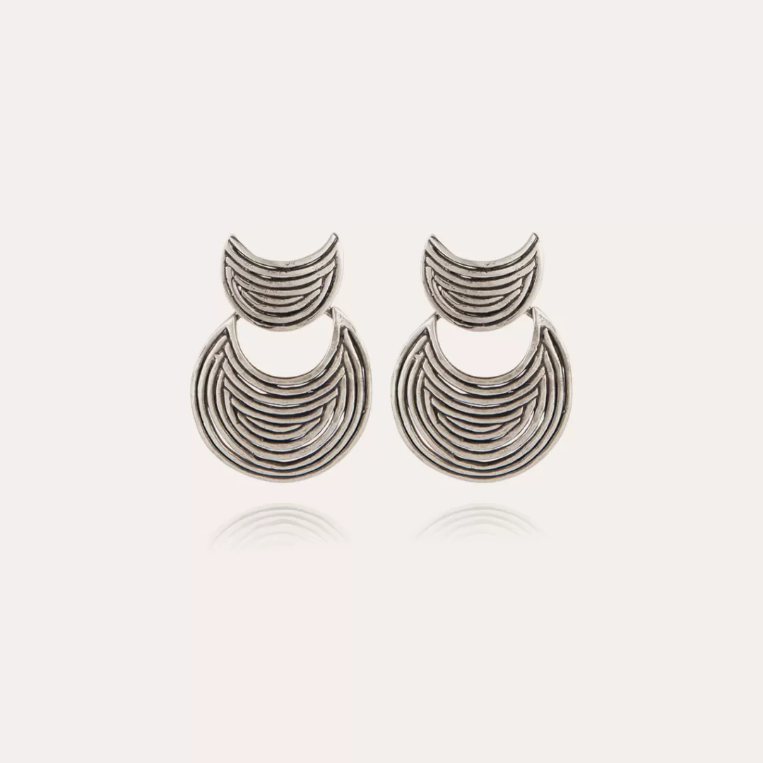 Gas Bijoux Boucles D'Oreilles Luna Wave Mini Argentees