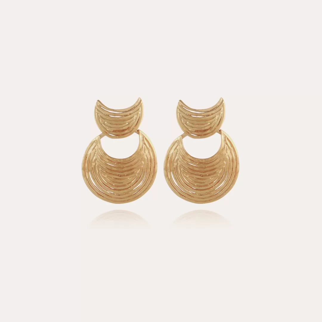 Gas Bijoux Boucles D'Oreilles Luna Wave Mini Dorees