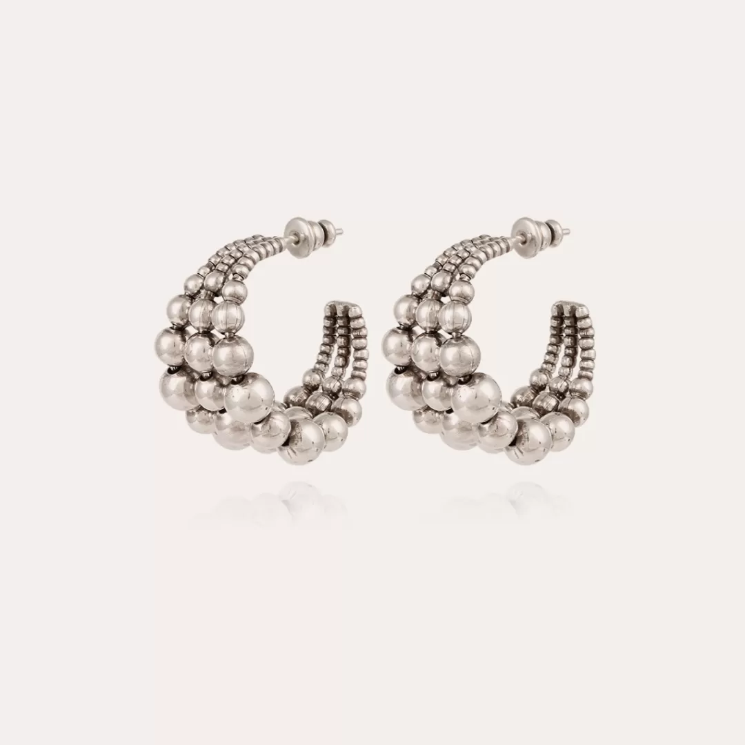 Gas Bijoux Boucles D'Oreilles Multiperla Mini Argentees