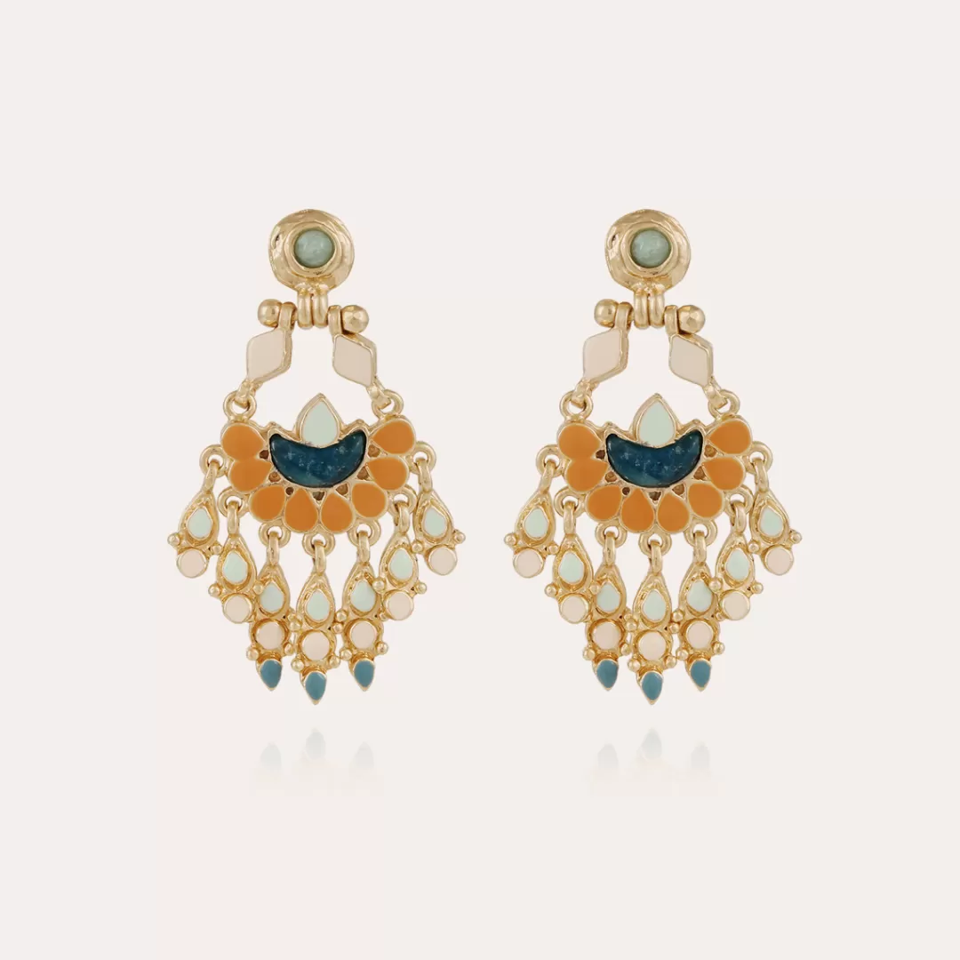 Gas Bijoux Boucles D'Oreilles Musa Email Dorees