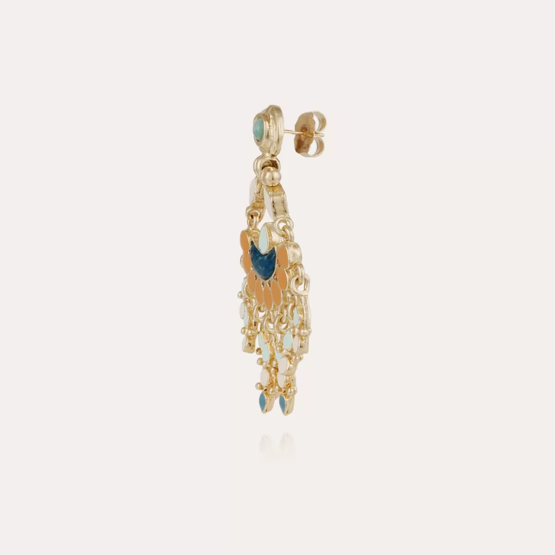 Gas Bijoux Boucles D'Oreilles Musa Email Dorees