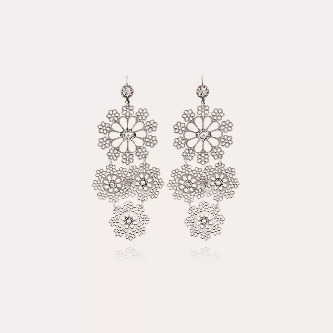 Gas Bijoux Boucles D'Oreilles Neige Mini Argentees