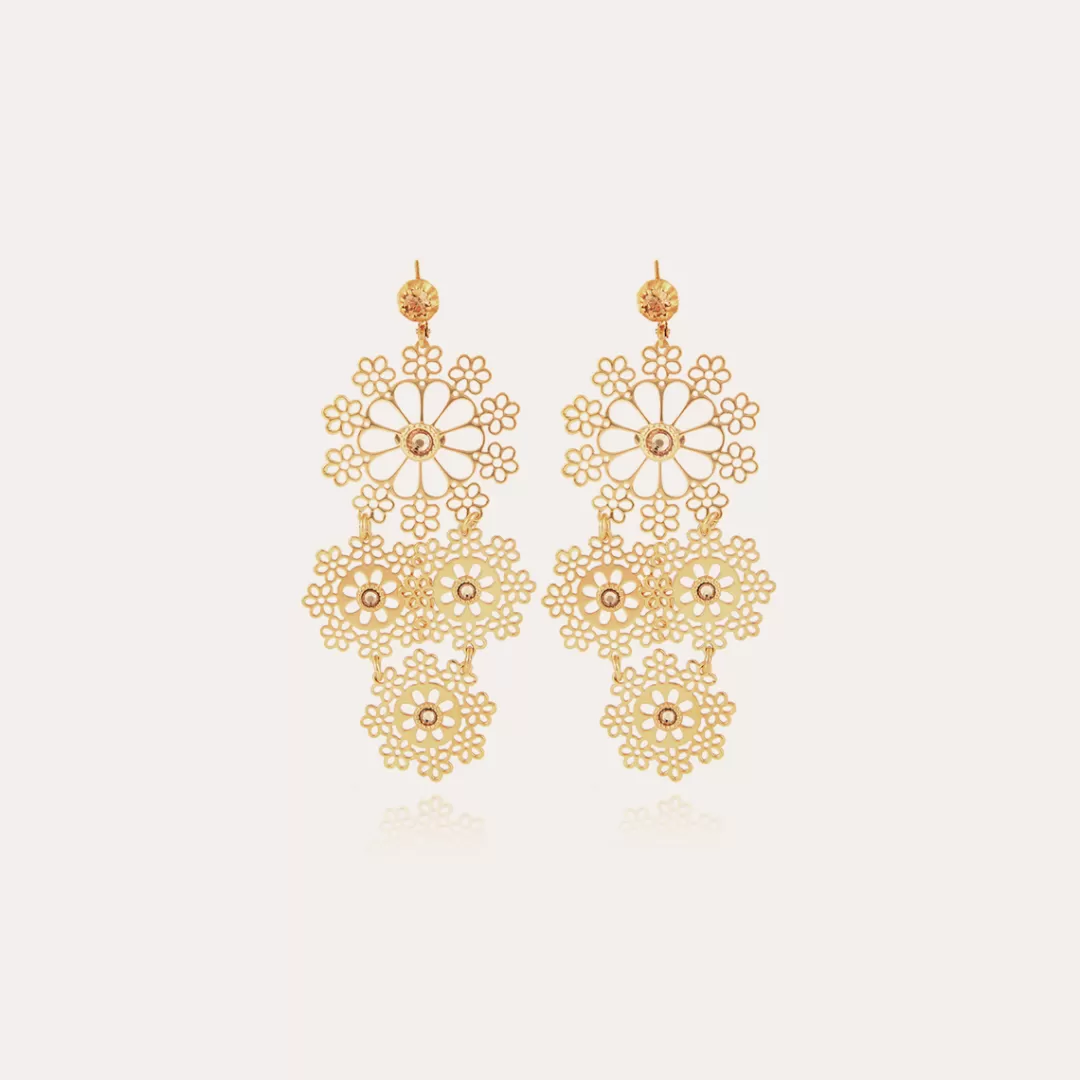 Gas Bijoux Boucles D'Oreilles Neige Mini Dorees