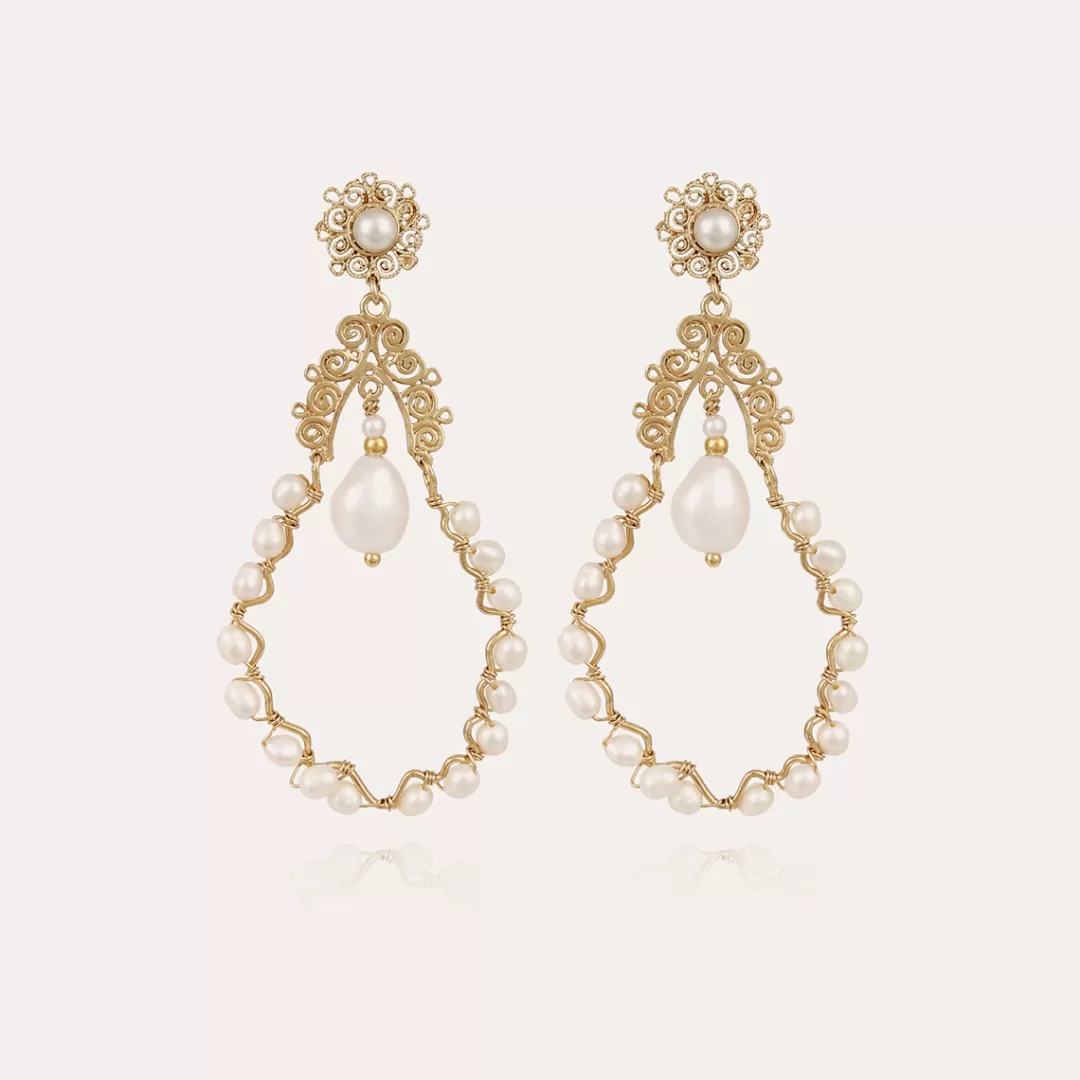 Gas Bijoux Boucles D'Oreilles Nubia Dorees