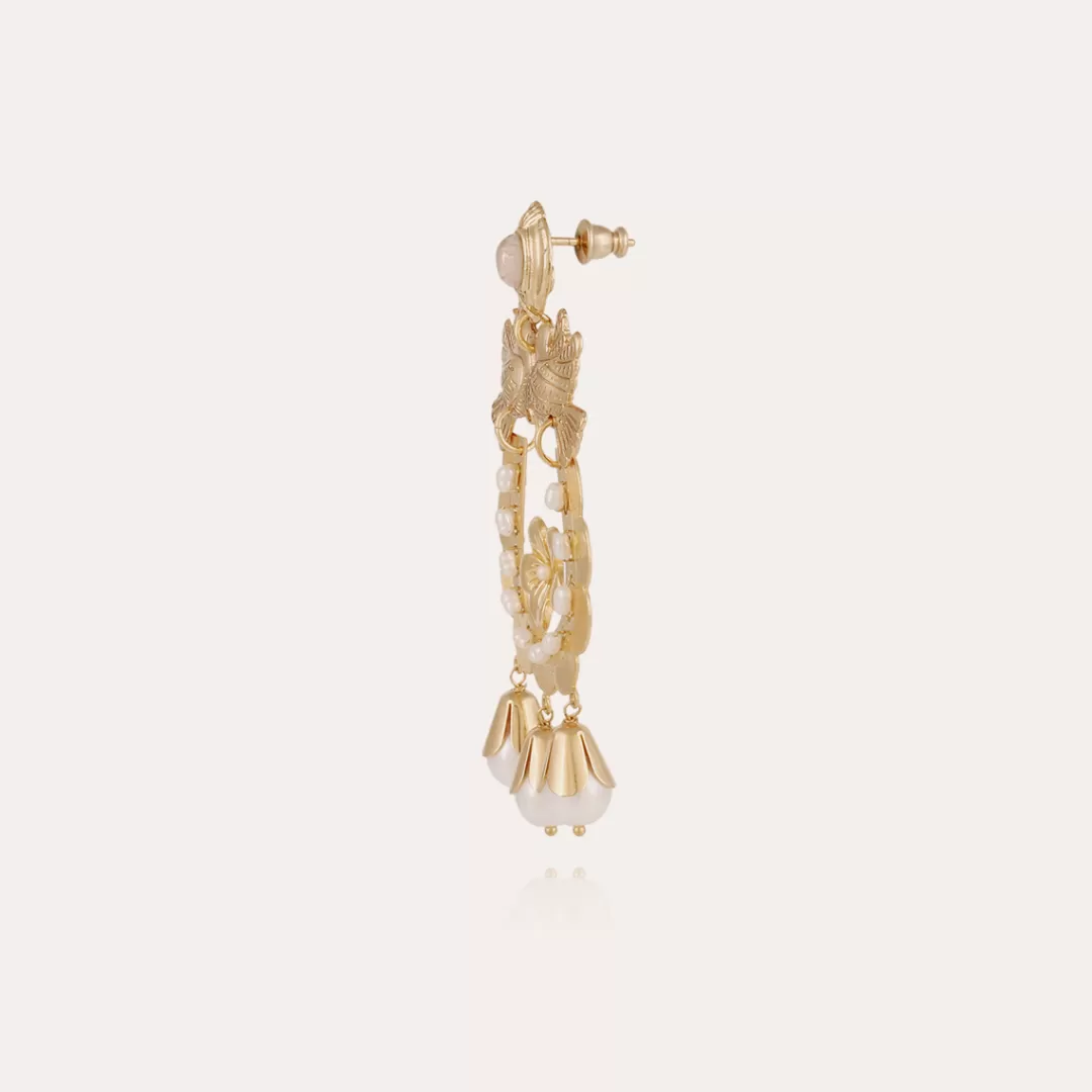 Gas Bijoux Boucles D'Oreilles Oaxaca Love Bird Dorees