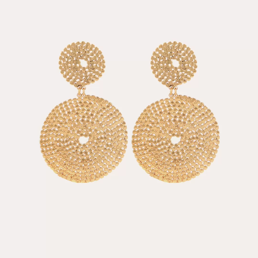 Gas Bijoux Boucles D'Oreilles Onde Lucky Dorees