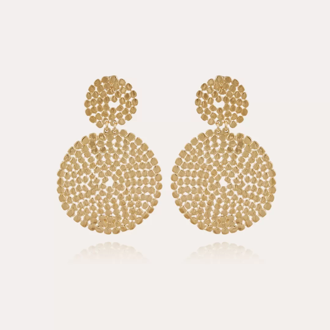 Gas Bijoux Boucles D'Oreilles Onde Lucky Petit Modele Dorees