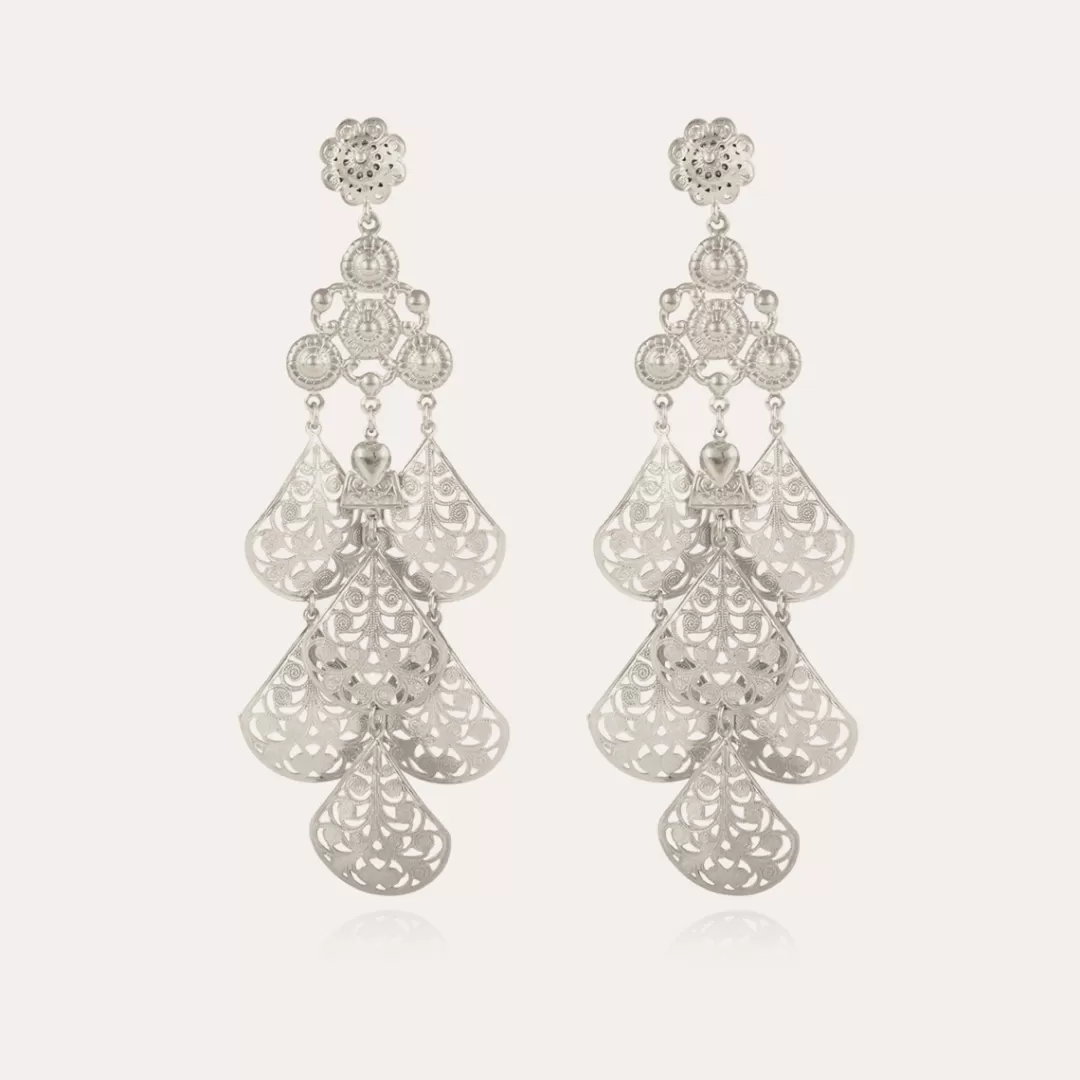 Gas Bijoux Boucles D'Oreilles Orferia Grand Modele Argentees