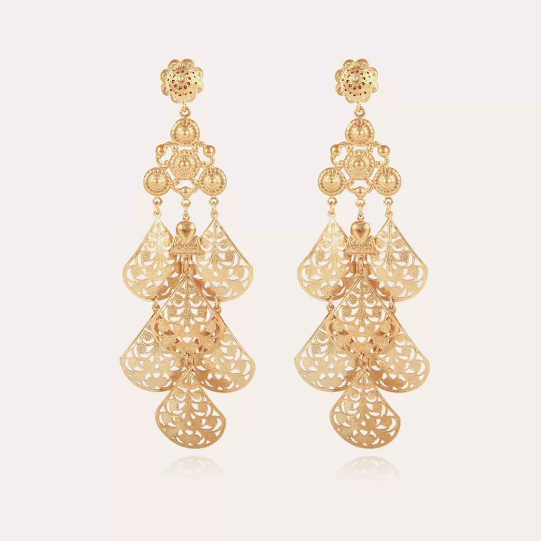 Gas Bijoux Boucles D'Oreilles Orferia Grand Modele Dorees
