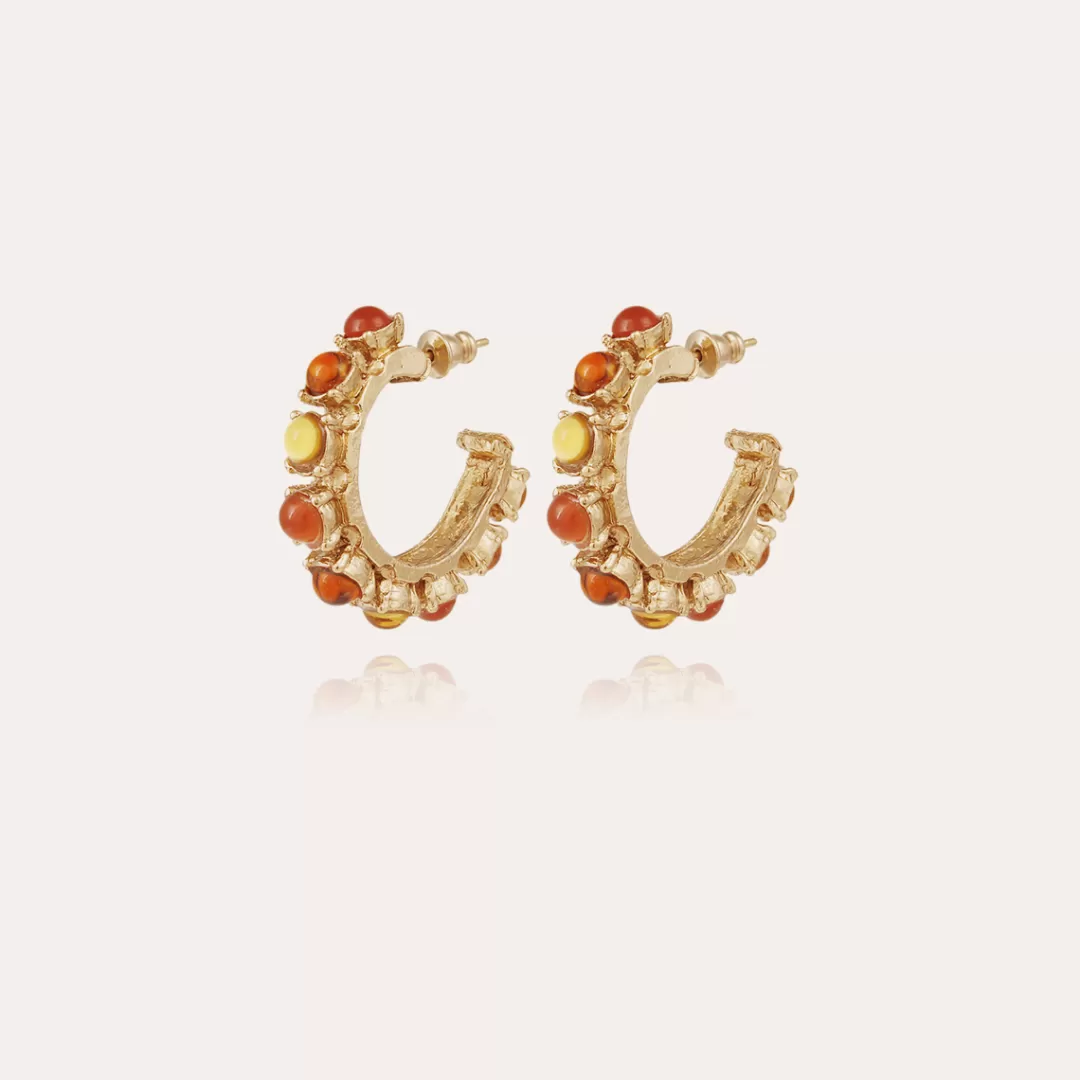 Gas Bijoux Boucles D'Oreilles Parelie Dorees