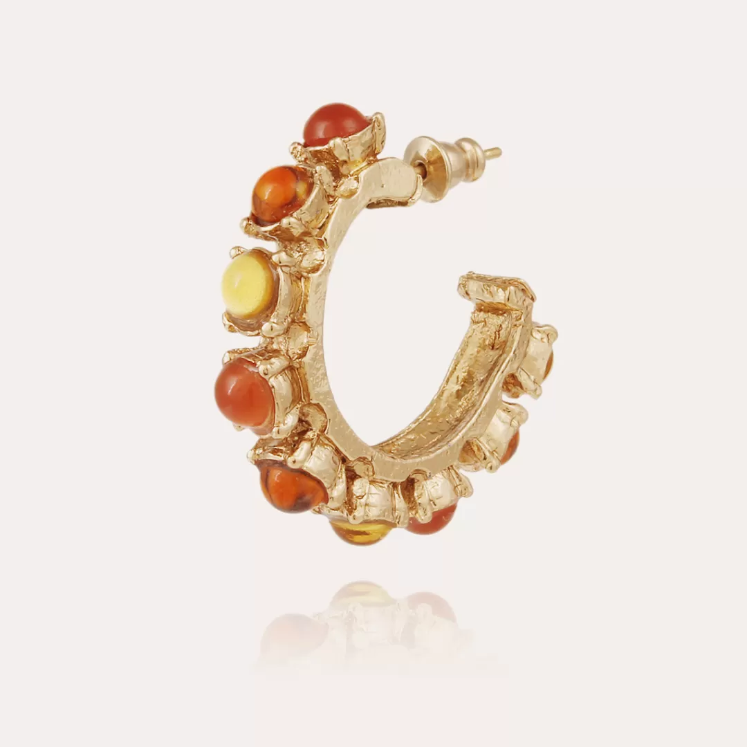 Gas Bijoux Boucles D'Oreilles Parelie Dorees