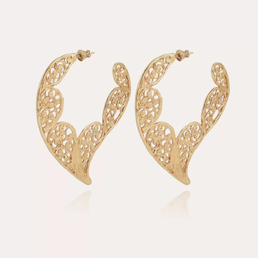 Gas Bijoux Boucles D'Oreilles Paule Dorees