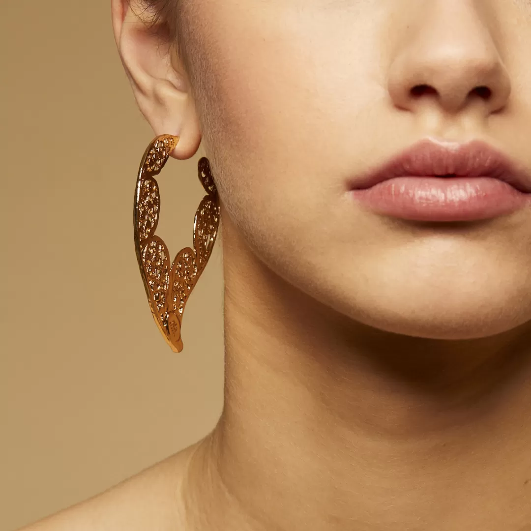 Gas Bijoux Boucles D'Oreilles Paule Dorees