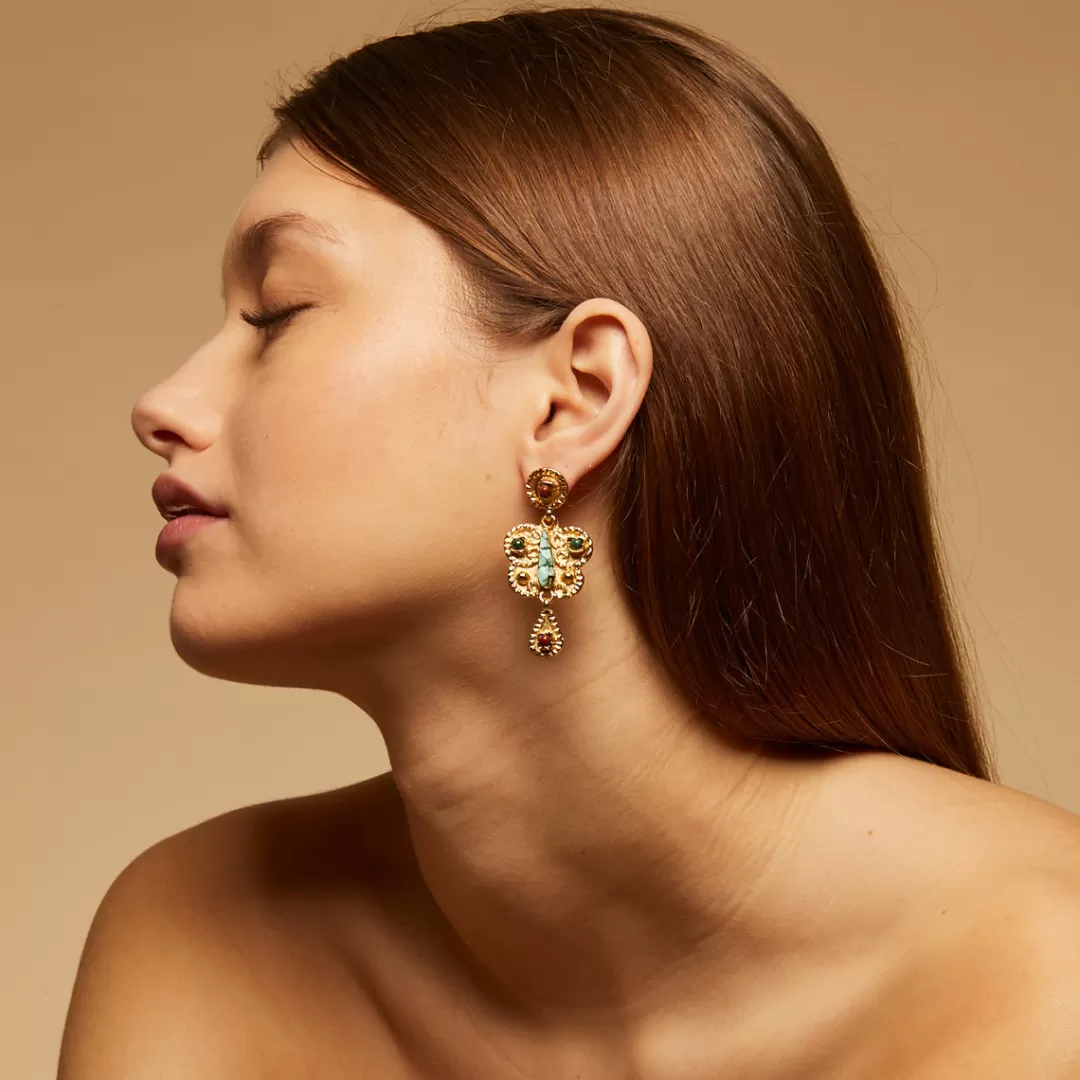 Gas Bijoux Boucles D'Oreilles Paz Petit Modele Dorees
