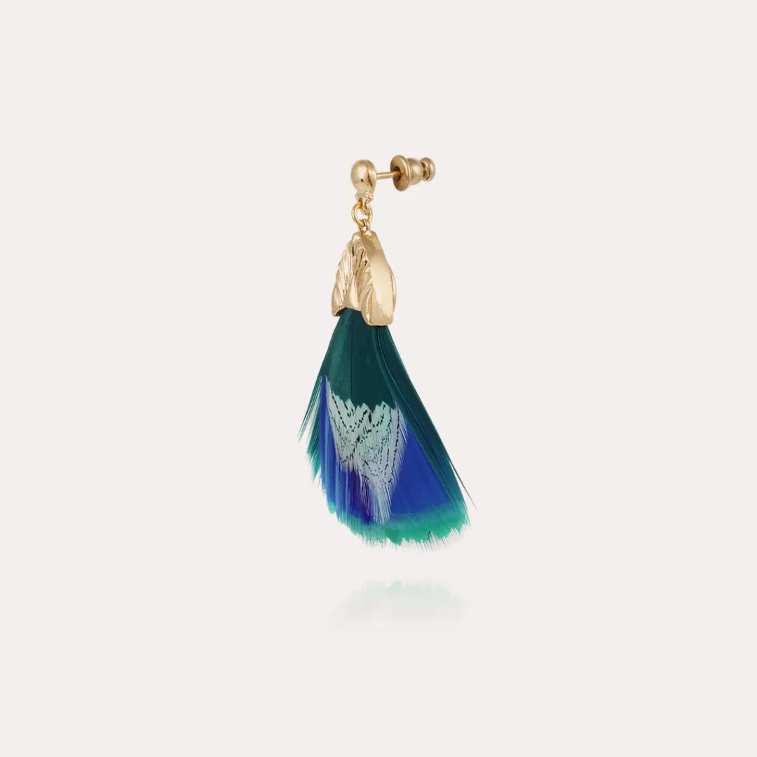 Gas Bijoux Boucles D'Oreilles Plumette Dorees