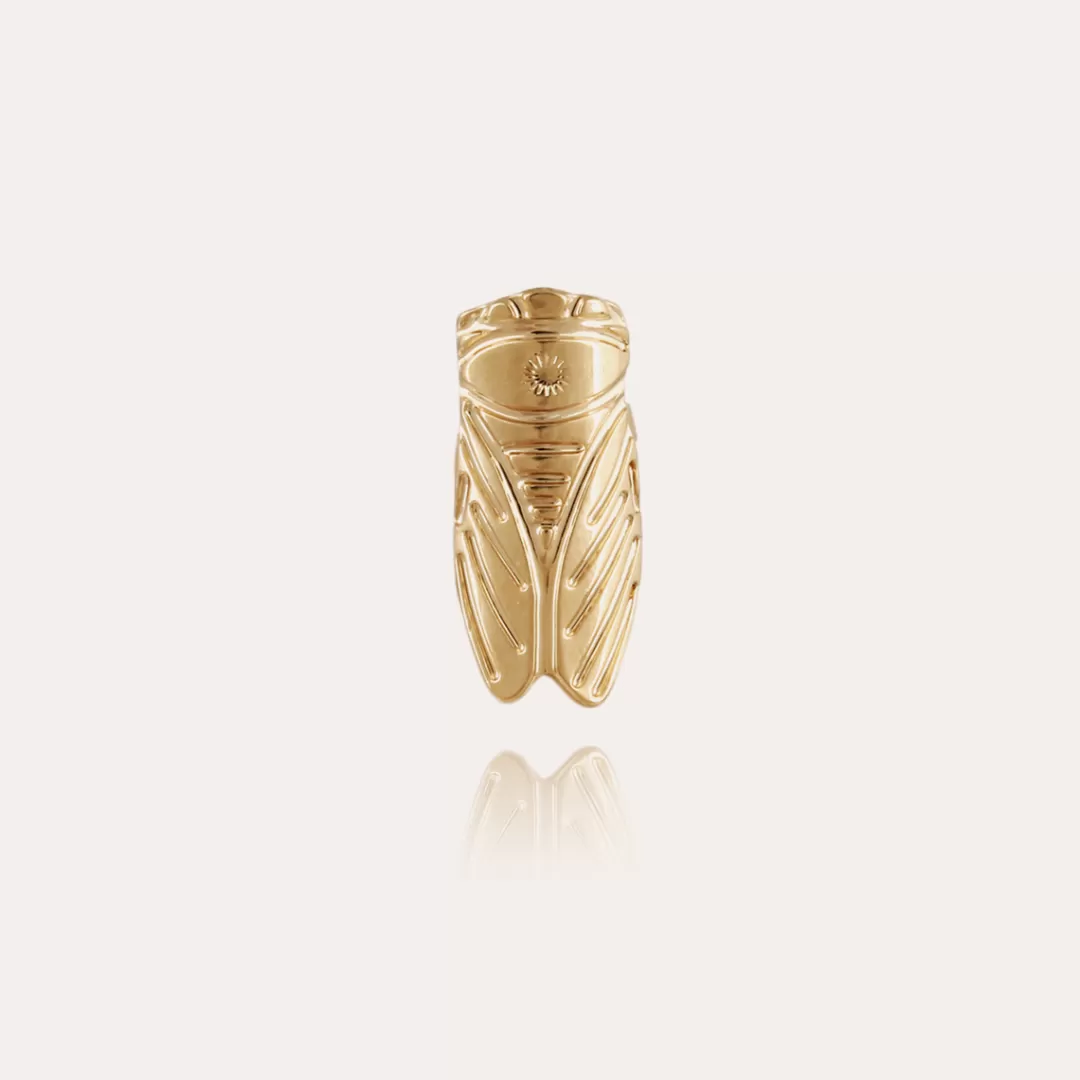 Gas Bijoux Boucles D'Oreilles Puce Cigale Dorees