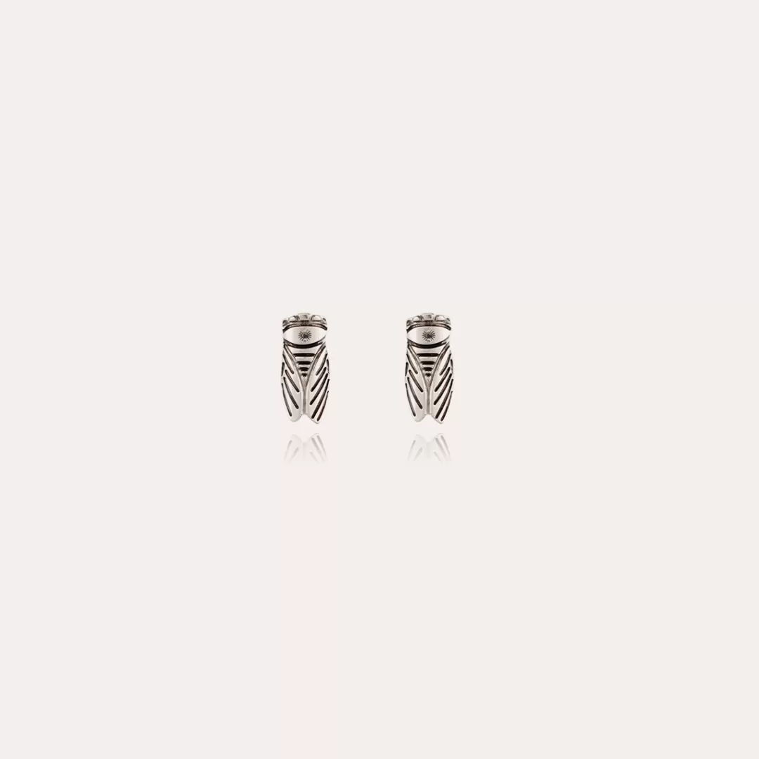 Gas Bijoux Boucles D'Oreilles Puces Cigale Argentees